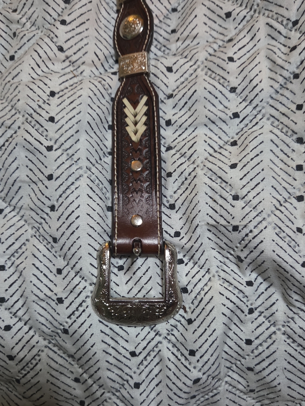 Genuine Leather Western Belt 29 Inches Buckle To First Hole